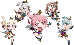 I put the names of the Garupa characters (and RAS) from Chinese Wikipedia  into translate.com and these are the results : r/BanGDream