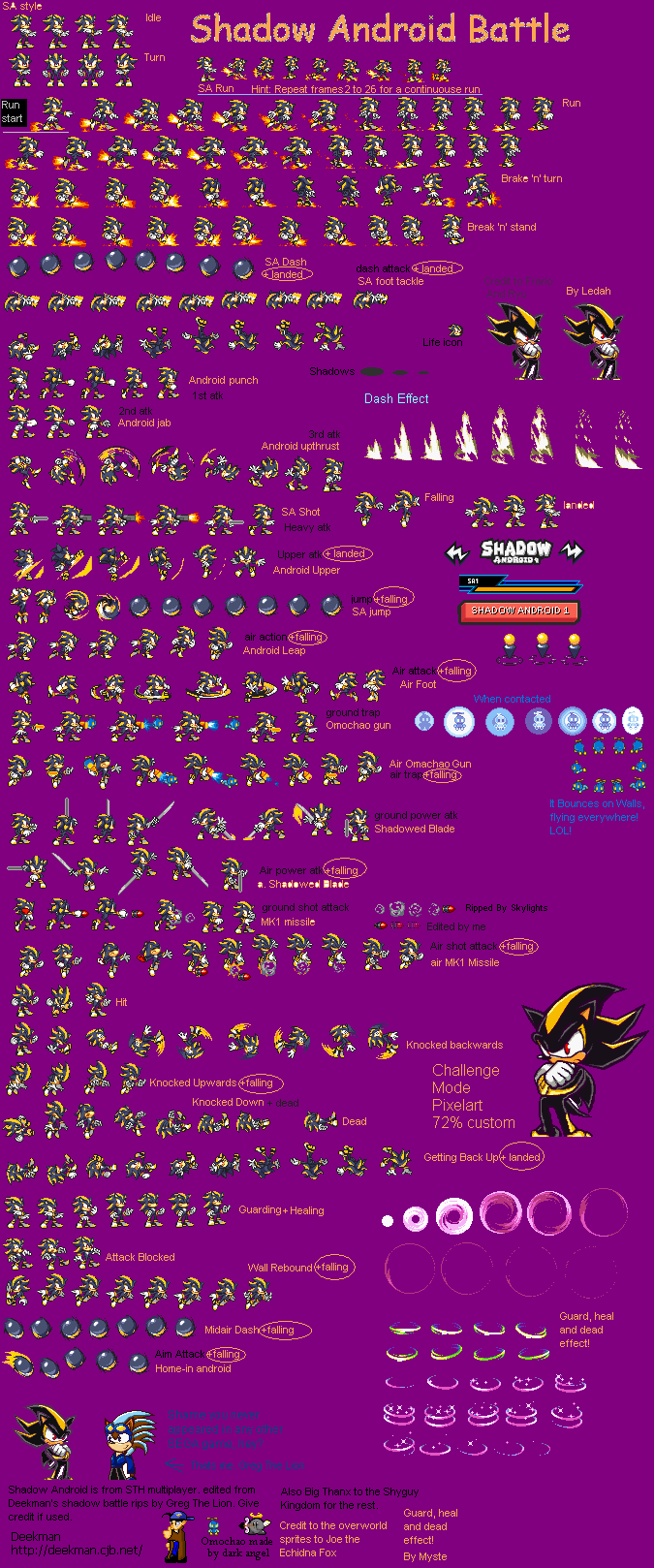 Metal Shadow Sprites - Sonic Metal Shadow Sprites - Free