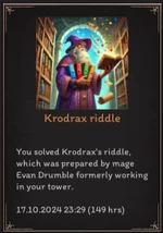 Krodrax riddle