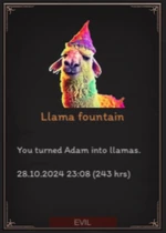 Llama fountain