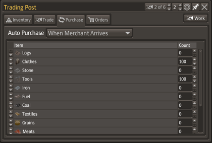 Trading post purchase