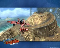 WallpaperN&B9.jpg (378 KB) Banjo flying around Nutty Acres' volcano.