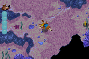 Banjo diving underwater in Banjo-Kazooie: Grunty's Revenge.