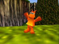 An Orange Jinjo in Mumbo's Mountain.