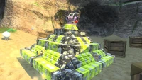 Gruntilda inside Dingpot in her fortress (Spiral Mountain Showdown vehicle)
