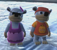 Soggy along with her brother Moggy in Banjo-Kazooie: Nuts & Bolts.