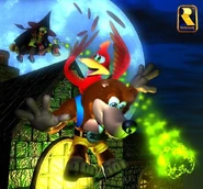 Bk spell.jpg (57 KB) Banjo and Kazooie using the Feathery Flap to avoid Gruntilda's charm magic.