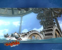 WallpaperN&B8.jpg (322 KB) Banjo sailing in Nutty Acres.