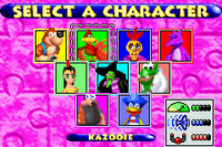 Character selection screen.