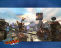 Banjo-Kazooie: Nuts & Bolts wallpaper. Banjo and Kazooie swinging in Showdown Town.