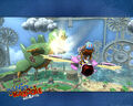 Banjo-Kazooie: Nuts & Bolts wallpaper. Banjo fighting Mr. Patch in Nutty Acres.