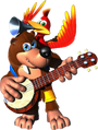 Banjo and Kazooie playing their musical instruments