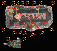 Musical Notes locations.