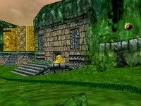 The entrance to Mayahem Temple from the Wooded Hollow.