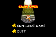 The Game Over screen.