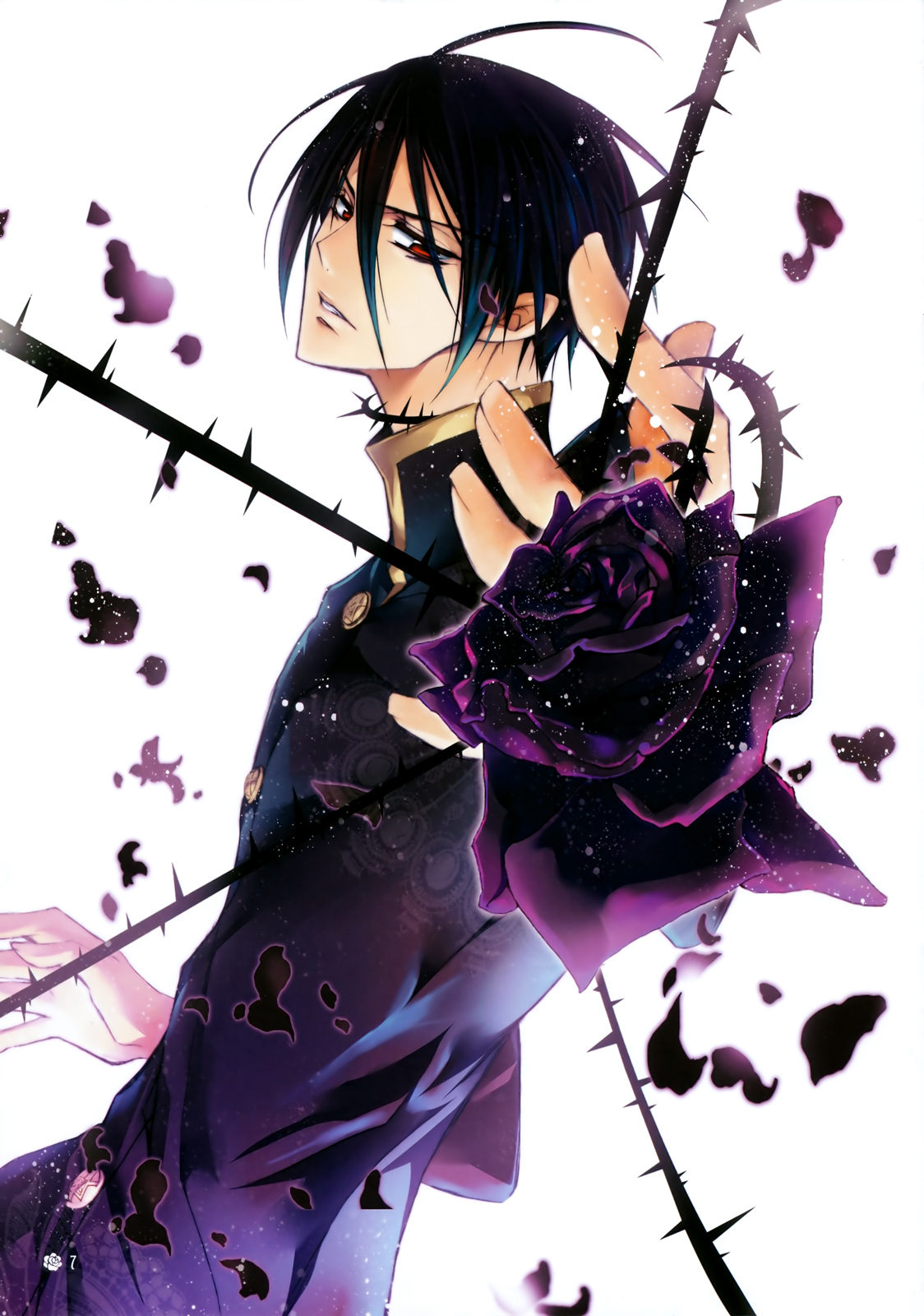 hackINFECTION Anime Black rose smudge black Hair fictional Character  png  PNGEgg