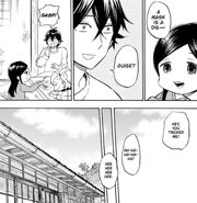 Hina displaying her cunning side as she tricks sensei into saying the word ‘guys’.