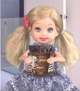 Annabelle in "The Twins Run Away" holding chocolate icecream