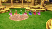 All the 7 princesses dance. Genevieve can be spotted in the middle