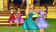 Hadley and Isla dance together