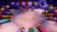 Ashlyn's bed in the bedroom (circled)