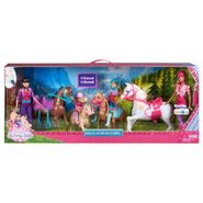 The exclusive Toys-R-Us Barbie and her sisters dolls with their horses.