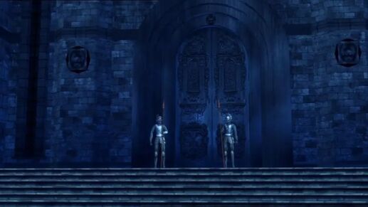 Rowenas-guards-castle-steps