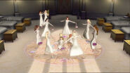 The princesses celebrate the triplets' birthday