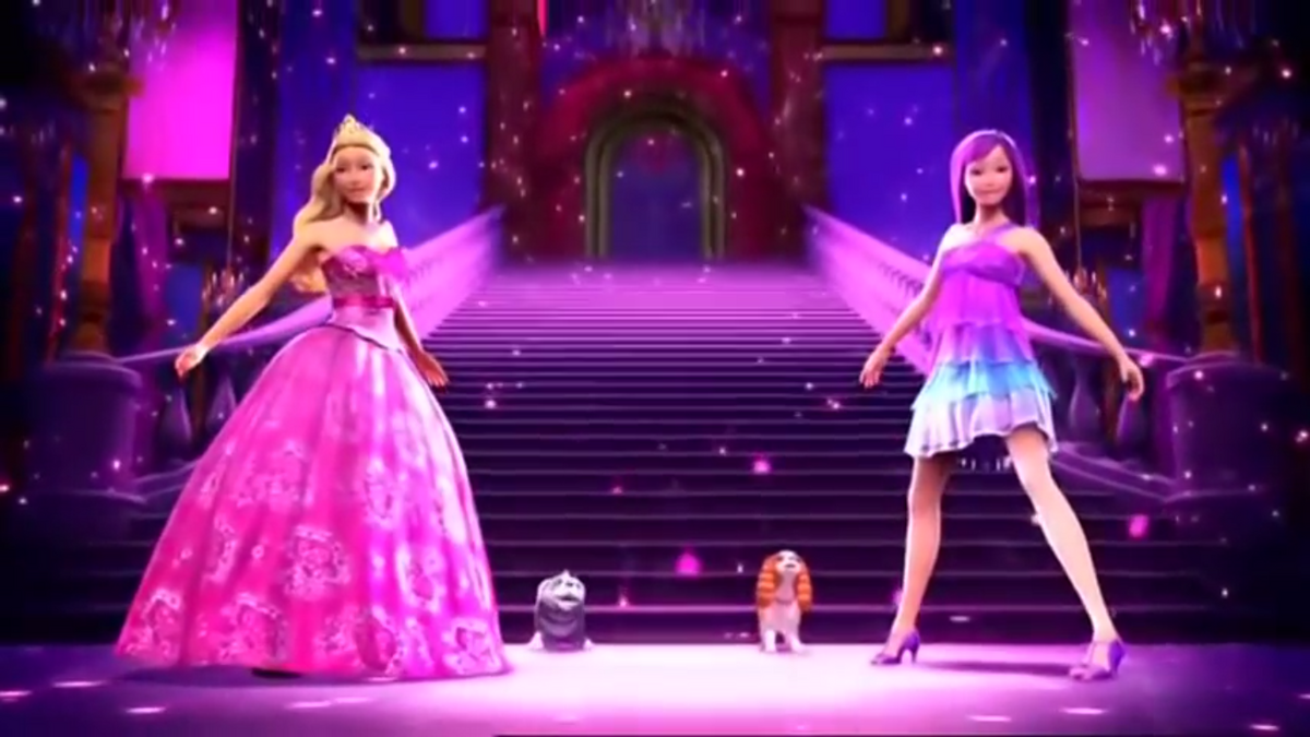 Download Barbie Princess And Popstar Performing Wallpaper