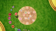 The princesses and Derek seen from above