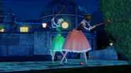 Edeline and Delia play crouquet