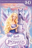 The first Barbie and the Magic of Pegasus DVD cover, showcasing its 3D feature