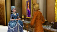 Queen Isabella's portrait behind