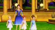 Courtney with the triplets