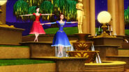 Blair and Courtney do twirling