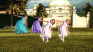 The twins and Janessa and Kathleen dance together