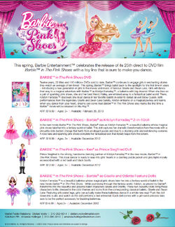 Barbie in The Pink Shoes DVD and Toy Line announcement.