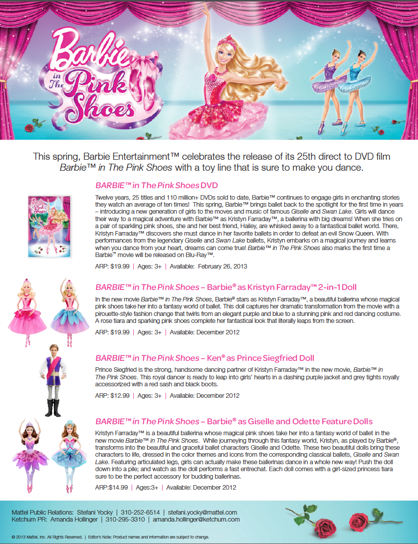 Barbie in The Pink Shoes/Merchandise | Barbie Movies Wiki | Fandom
