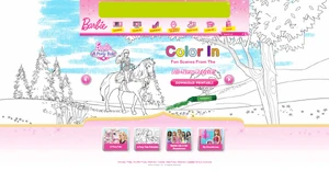 Barbie.com advertising the Coloring Storybook.