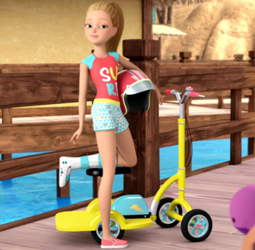 Barbie stacie doll & scooter shop
