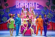 Barbie, Teresa, and the dancers at the stage