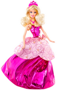 Blair doll in transformed princess gown.