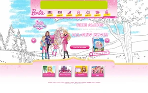 Barbie.com linking to a trailer of the movie.