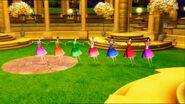 All the 7 princesses dance. Edeline can be spotted second left