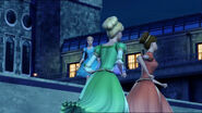 Delia and Edeline run after distracting the guards