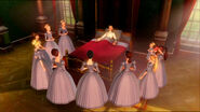 The girls sing for King Randolph