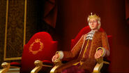 Queen Isabella's throne besides King Randolph