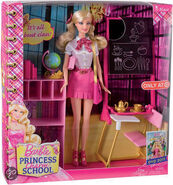 Blair doll with the clasroom playset in its box.