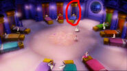 Courtney's bed in the room
