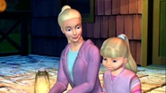 Barbie tells Kelly a tale